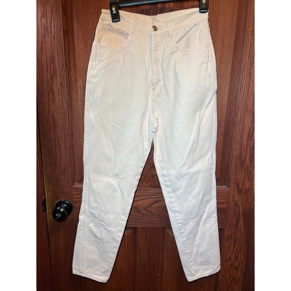 Vintage Rio by Stephen Manson High Waisted Tapered Mom Jeans Pale Pink Size 9